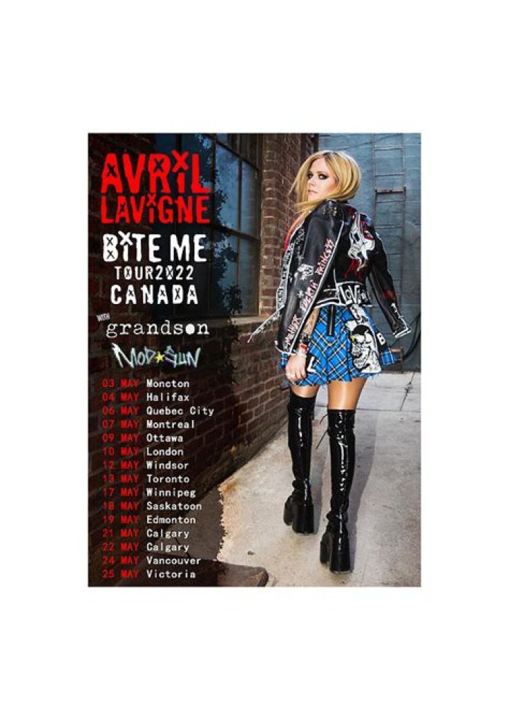 Avril Lavigne Bite Me Canada Tour 2022 GlobalNews Events