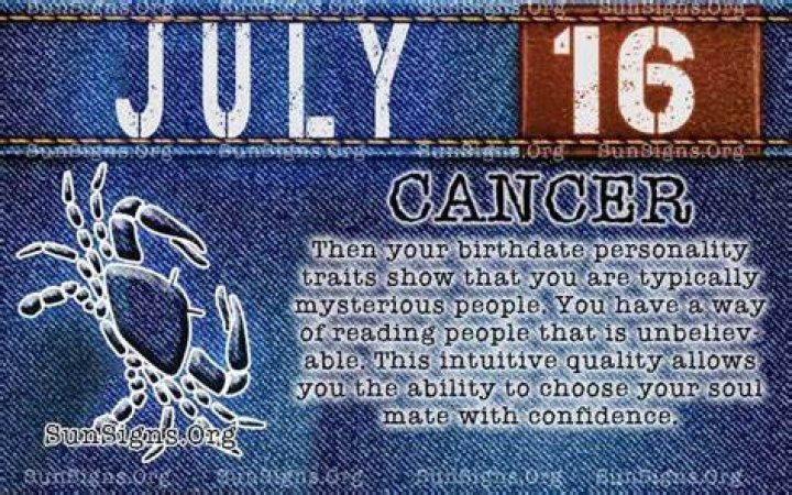 July 16 Zodiac Horoscope Birthday Personality